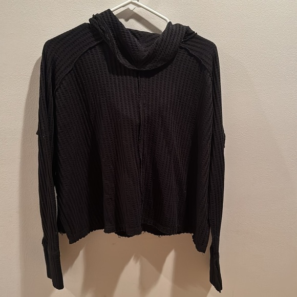 We the Free Waffle Cowl Neck long sleeve top medium - Picture 6 of 6